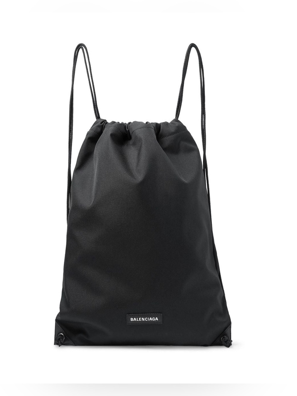 Balenciaga Black Drawstring Cinch Backpack